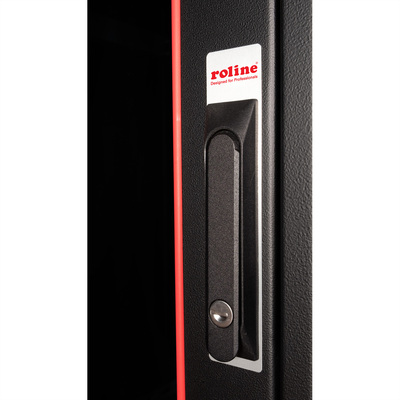 19" Rack na podlahu 42U, 2053x600x800mm (HxWxD), PRO, sklenené dvere, čierny