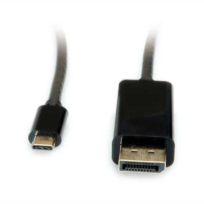Kábel USB 3.1 Typ C na DisplayPort M/M 2m, 4K@60Hz UHD, čierny