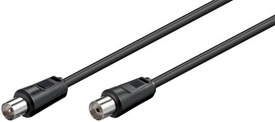 Kábel anténny, koax TV M/F predlžovací 5m, 75 Ohm, <70dB, 2x tienený, CCS, čierny