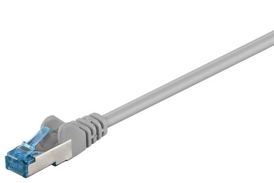 S/FTP (PiMF) Patchkábel LSOH 0.5m cat.6a, sivý, Cu