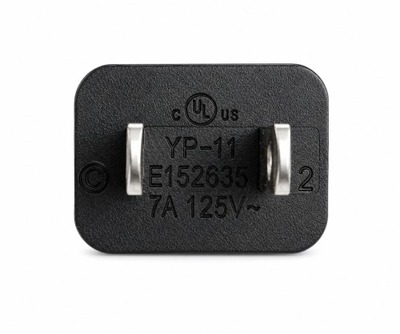 Kábel sieťový 230V, 2pin vidlica (NEMA 1-15P) US priama - C7 (2pin), 1.8m, 0.75mm², 2.5A, čierny