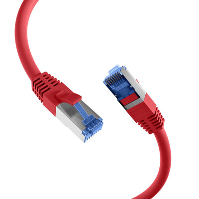 S/FTP (PiMF) Patchkábel LSOH 1m cat.7, červený, Cu, SuperFlex