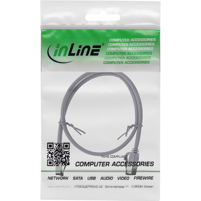 U/FTP (PiMF) Patchkábel LSOH TPE 1.5m cat.8.1, sivý, slim, Cu, Flex Cable, Ø4.3mm