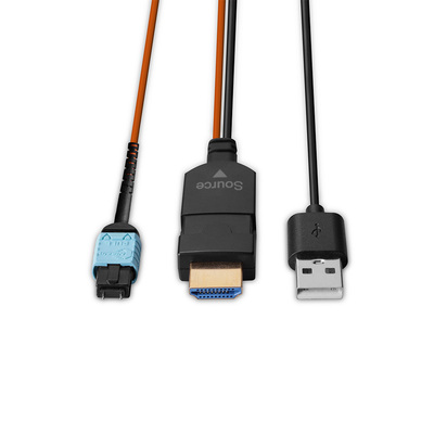 Predĺženie HDMI cez Fibre Optic MPO OM3 do 100m, HDMI 2.1, 8K@60Hz, 18G, napájanie cez USB