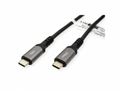 Kábel USB 4 Gen 2x2, Typ C CM/CM 2m, 20Gbps, PD 240w 48V5A, čierny
