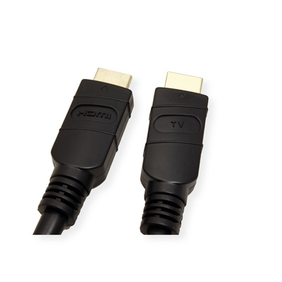 Kábel HDMI M/M 10m, High Speed+Eth, 4K@60Hz, HDMI 2.0, 18G, G, čierny, jednosmerný, aktívny