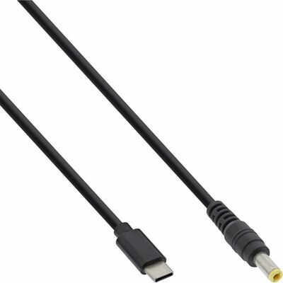 Kábel USB Typ C napájací 2m na DC 2.5mm vnútorný / 5.5mm vonkajší jack (ASUS/Lenovo), čierny