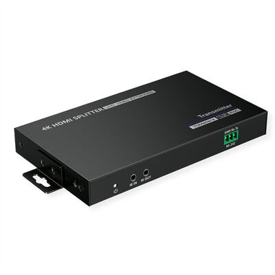 Predĺženie HDMI cez TP do 40m, Video distribútor/splitter 1IN/2OUT (4K@30Hz), IR, čierny