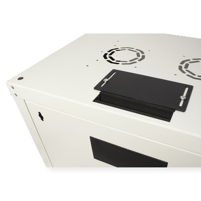 19" Rack na stenu 7U, sivý, 418x600x450mm (HxWxD), RAL7035, PRO, odnímateľné bočnice