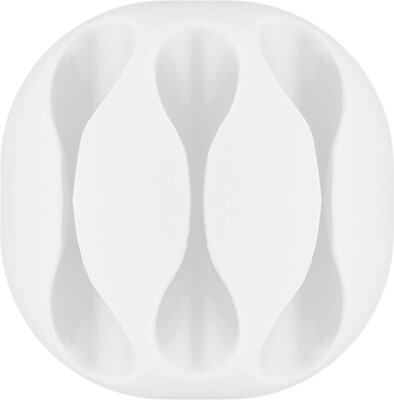 Káblový organizér, samolepiacia príchytka na 3 káble, ⌀5.4mm, 4ks/bal, biely