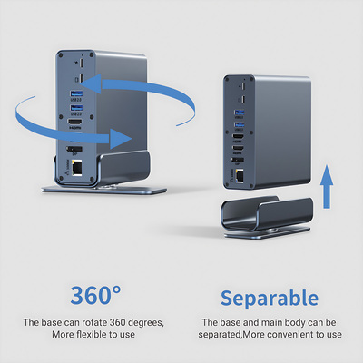 Dokovacia Stanica USB Typ C,2xHDMI,DisplayPort,5xUSB-A,2xUSB-C,LAN,čítačka,audio,PD100W,4K@60Hz,0.1m