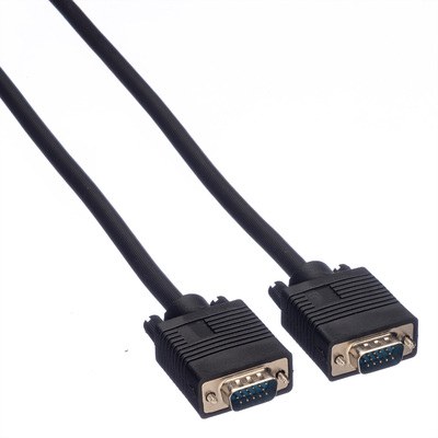 Kábel VGA M/M 3m, prepojovací, tienený, čierny