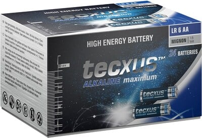 Baterka Tecxus Alkalická AA (24ks) 1.5V (LR6) XXL-Pack 24BL