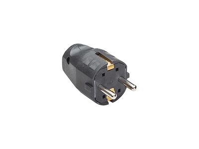 Konektor elektrikársky vidlica 230V čierny HQ CEE7/7 