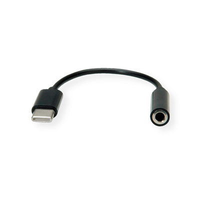 Adaptér USB 3.1 Typ C na 3,5mm audio jack, 13cm, čierny