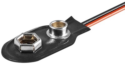 Držiak batérie 9 V I (Clip 9-Volt Block), 10ks/bal