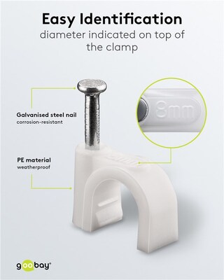 Káblová úchytka 08mm, 100ks/bal