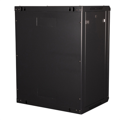 19" Rack na stenu 15U, čierny, 779x600x450 mm (HxWxD), odnímateľné bočnice
