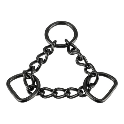 Náhradná sťahovacia retiazka 2.5mm/17cm, 1 krúžok + 2 D-krúžky, nerezová oceľ, čierna, HS