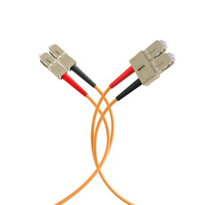 Fiber kábel SC-SC, 25m Duplex OM2(50/125µm), LSOH, 3mm, oranžový