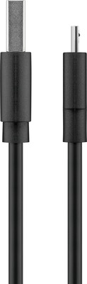 Kábel USB 2.0 A-MICRO-B M/M 0.5m, High Speed, čierny