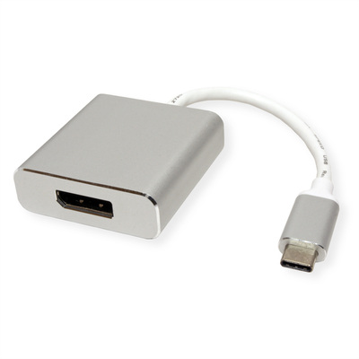 Adaptér USB 3.1 Typ C na DisplayPort, v1.2, biely 10cm