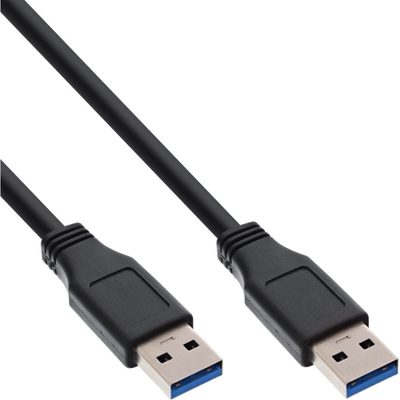 Kábel USB 3.2 Gen 1, A-A M/M 0.5m, 5Gbps, čierny