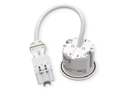 PIX 1xUTE 230V, 0.2m kábel 1.5mm², GST18, čierna + nerez krúžok v balení