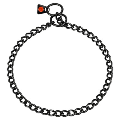 Obojok retiazkový sťahovací 2.5mm/50cm, malé oko, nerezová oceľ, čierny, HS