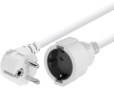 Predlžovačka 3m s 1 zásuvkou, SCHUKO, 1.50mm², biela