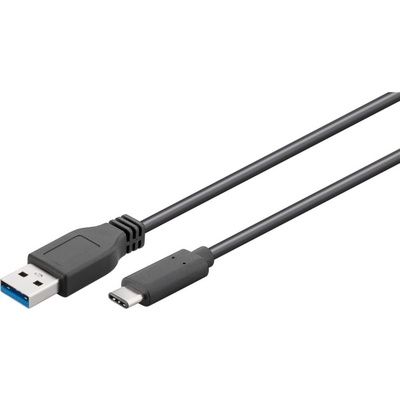 Kábel USB 3.0 AM/CM (3.1 Typ C) 0.15m, Super Speed, čierny