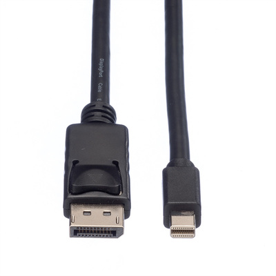 Kábel DisplayPort mini/DP M/M 3m, 2K@60Hz, DP v1.1, 10.8Gbit/s, čierny