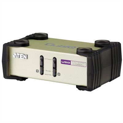 KVM switch/prepínač 2PC, VGA, USB + PS2