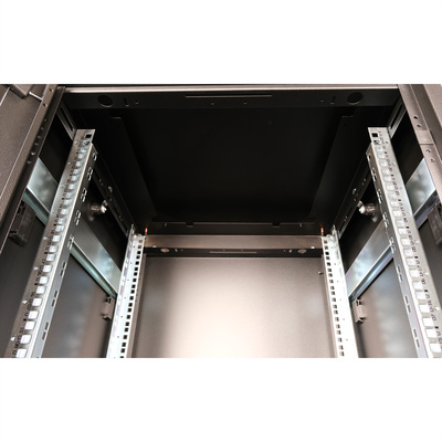 19" Rack na podlahu 22U, 1164x600x600mm (HxWxD), PRO, sklenené dvere, čierny