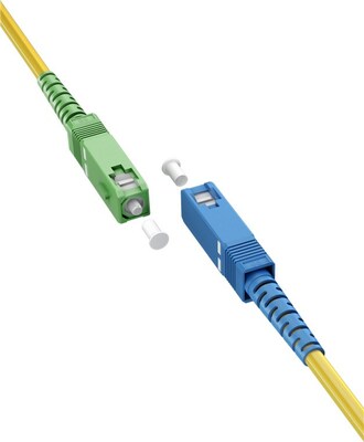 Fiber kábel SC-SC/APC, 10m Simplex OS2(9/125µm), LSOH, 3mm, žltý