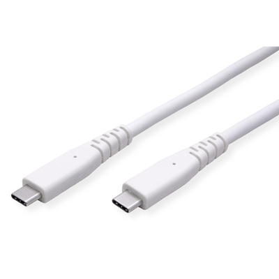 Kábel USB 3.2 Gen 2, Typ C CM/CM 5m, 10Gbps, PD 60W 20V3A, biely