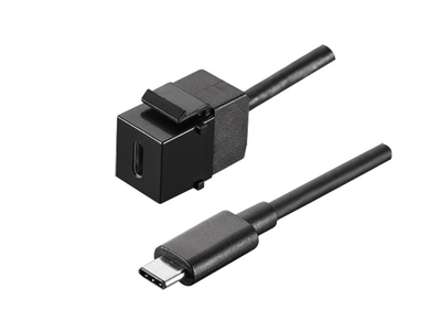 Modul USB 3.1 CF/CM, Keystone, 0.5m, čierny