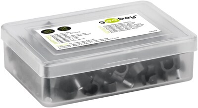 Káblová úchytka 06mm, čierna, 100ks/bal