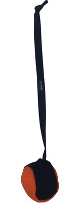 Lopta RINGOVÁ s priemerom 9cm, s popruhom, stredne mäkká, ringová látka, 2-farebná (rôzne farby)