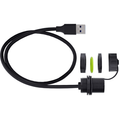Chránička "SPOJKA" USB-A, zásuvka-konektor 50cm, tienená, vodeodolná prachuvzdorná IP68