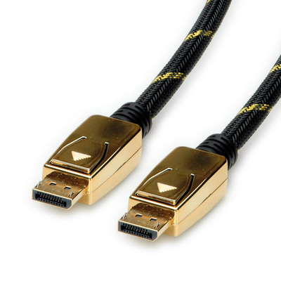 Kábel DisplayPort M/M 2m, 8K@60Hz, DP v1.4, 32.4Gbit/s, čierny, pozl. konektor, Gold