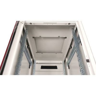 19" Rack na podlahu 47U, 2276x600x1000mm (HxWxD), PRO, sklenené dvere, sivý