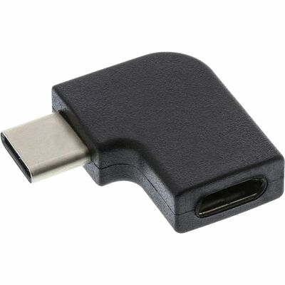 Adaptér USB 3.2 Typ C, CM/CF, uhlový/zahnutý 90°