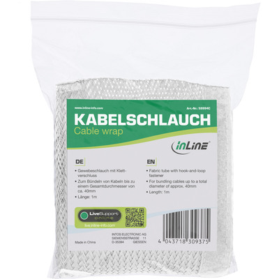 Káblový organizér Kábel Fix, suchý zips, 1m, ⌀ do 40mm, biely