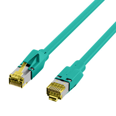 S/FTP (PiMF) Patchkábel LSOH 1m cat.6a, zelený, Cu, Dätwyler 7702 Flex s TM31