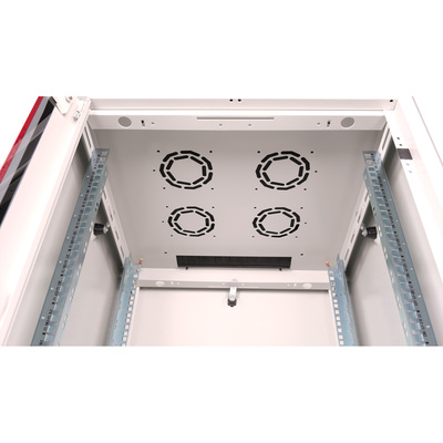 19" Rack na podlahu 26U, 1300x600x600mm (HxWxD), BASIC, sklenené dvere, sivý