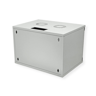 19" Rack na stenu 7U, sivý, 370x540x400 mm (HxWxD), RAL 7035, BASIC