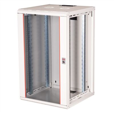 19" Rack na stenu 20U, sivý, 996x600x600mm (HxWxD), RAL7035, PRO, odnímateľné bočnice
