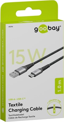 Kábel USB 2.0 Typ C AM/CM 1m, High Speed, Power Delivery 60w 20V3A, čierny/sivý