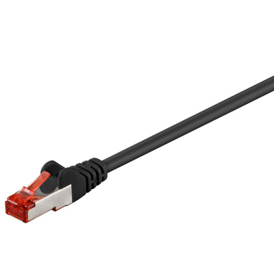S/FTP (PiMF) Patchkábel LSOH 0.25m cat.6, čierny, Cu